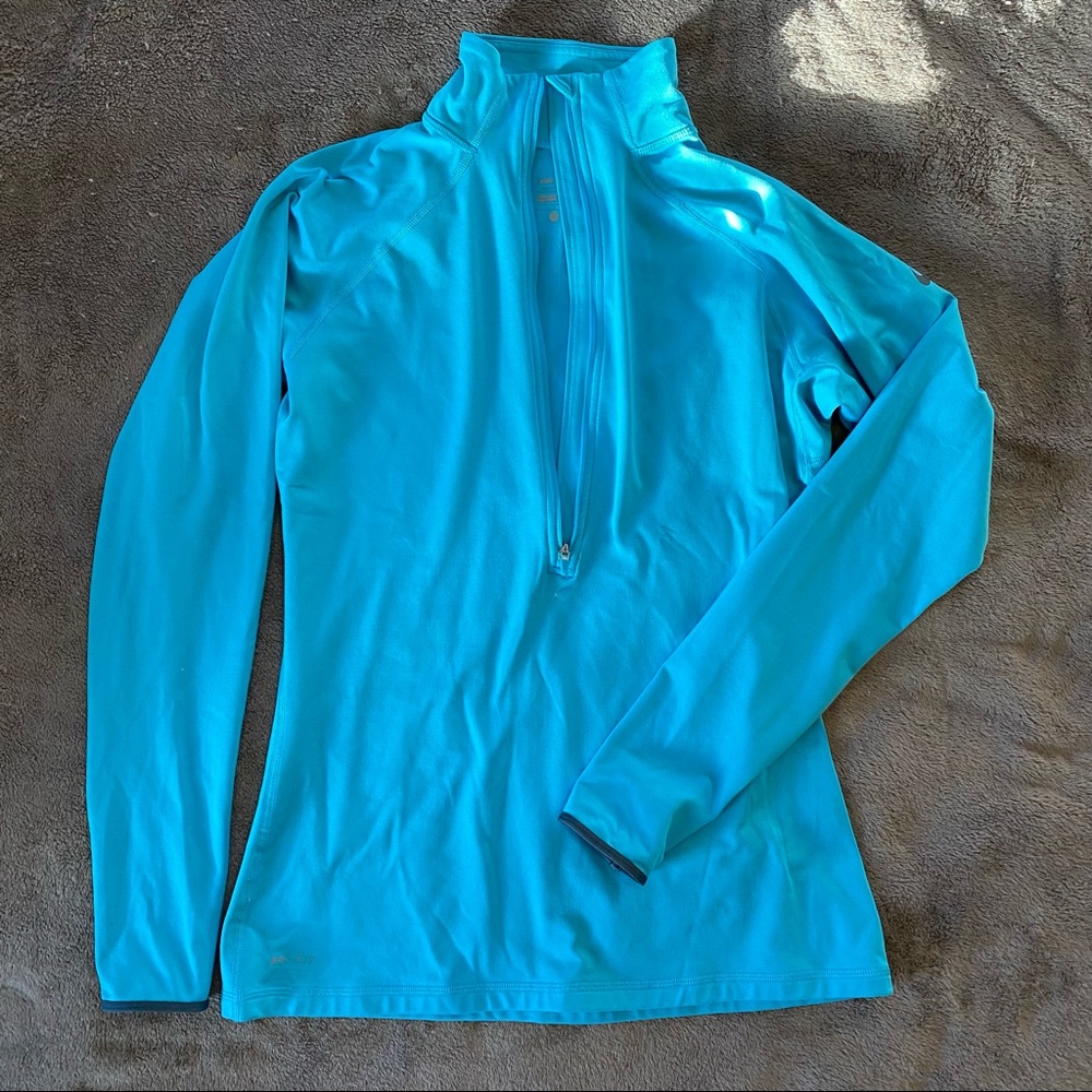Blue Nike 1/2 Zip Running Long Sleeve